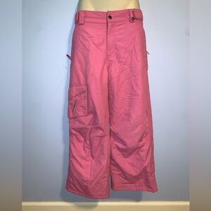 Obermeyer Pink Cargo snow Pants size 10 husky juniors snowboarding ski